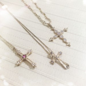 stone cross necklace