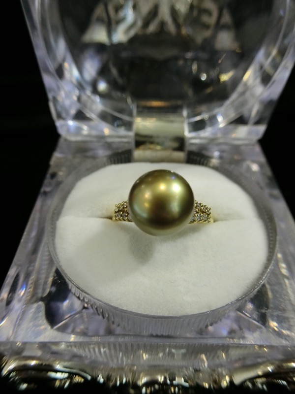 k18yg pearl ring