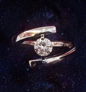 K18wg 0.3ct dia ring