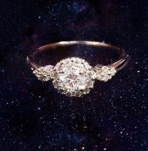 K18wg 0.2ct dia ring
