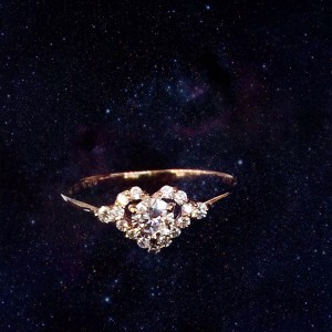 K18 rose gold 0.2ct dia ring