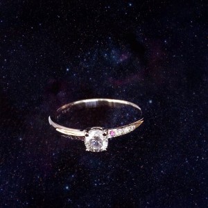 K18wg 0.2ct dia ring