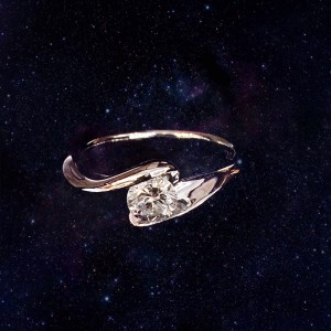 K18wg 0.5ct dia ring
