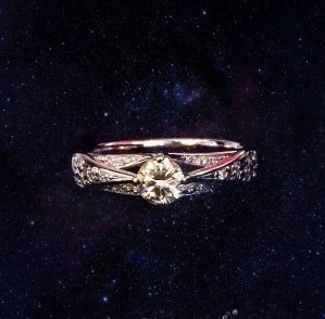K18wg 0.3ct dia ring