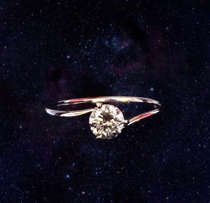 K18wg 0.5ct dia ring