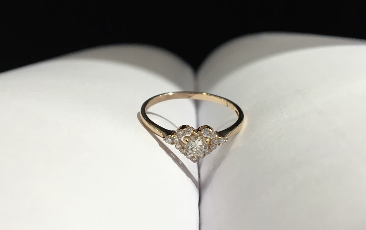 K18 rose gold ring