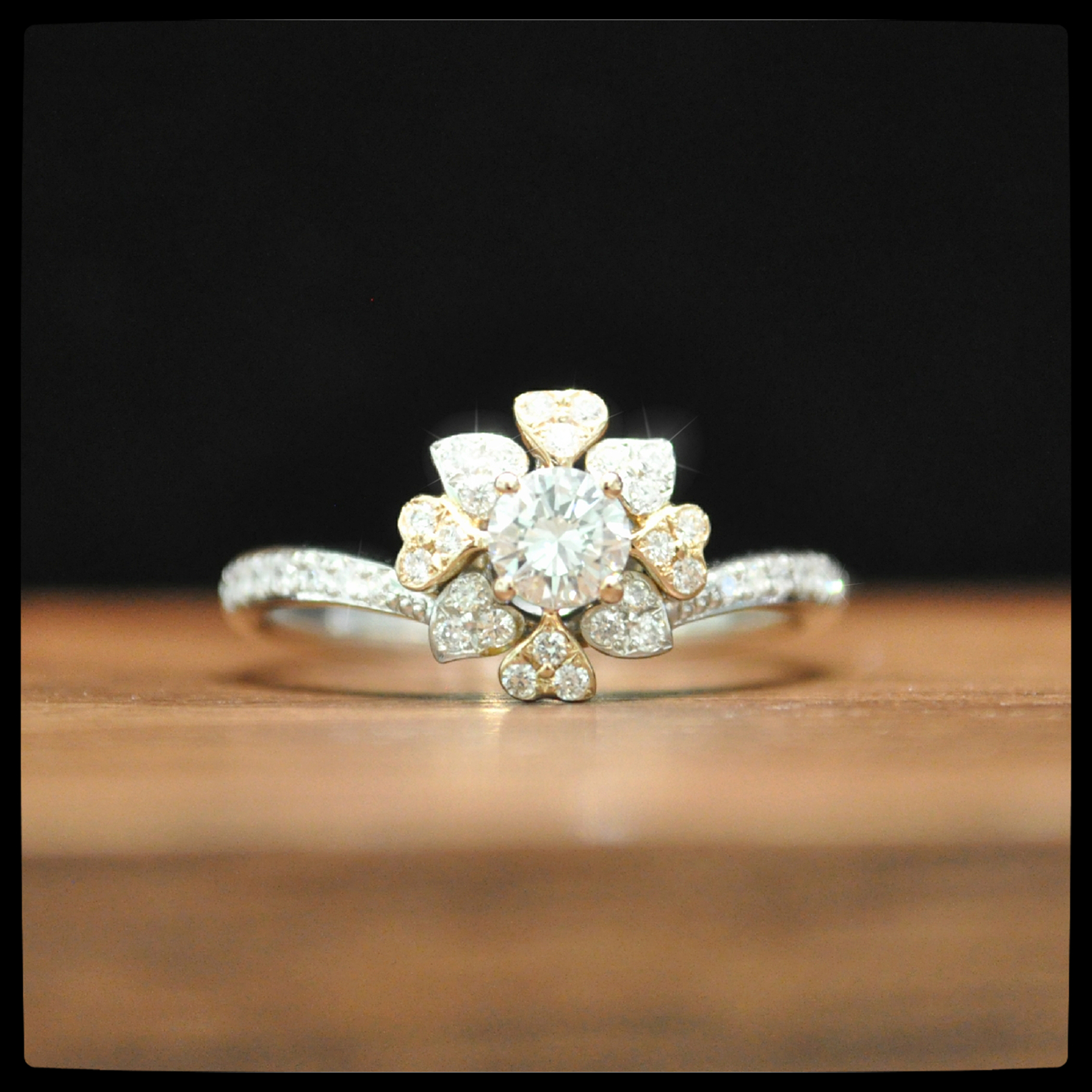 Paveo Chocolat Wedding bands and Engagement Ring - VENUS TEARS - Wedding  Bands / Engagement Ring