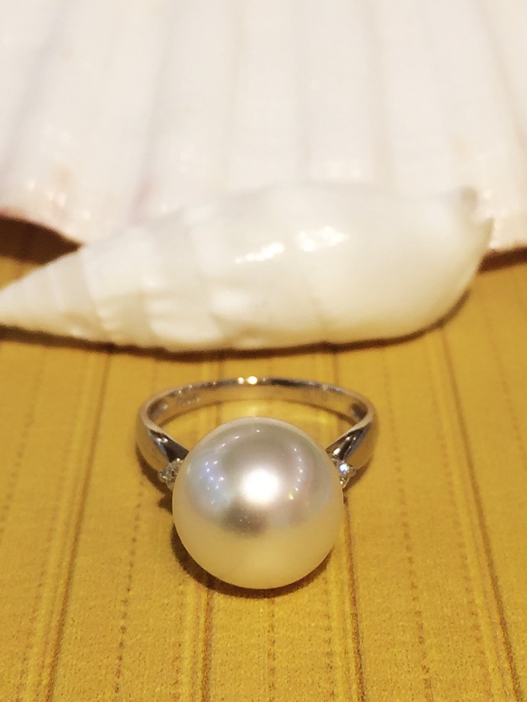 white pearl ring