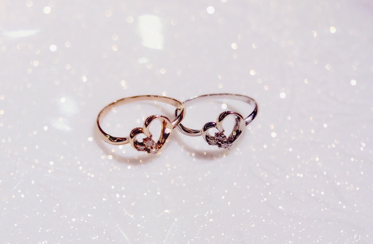heart shape pinky rings
