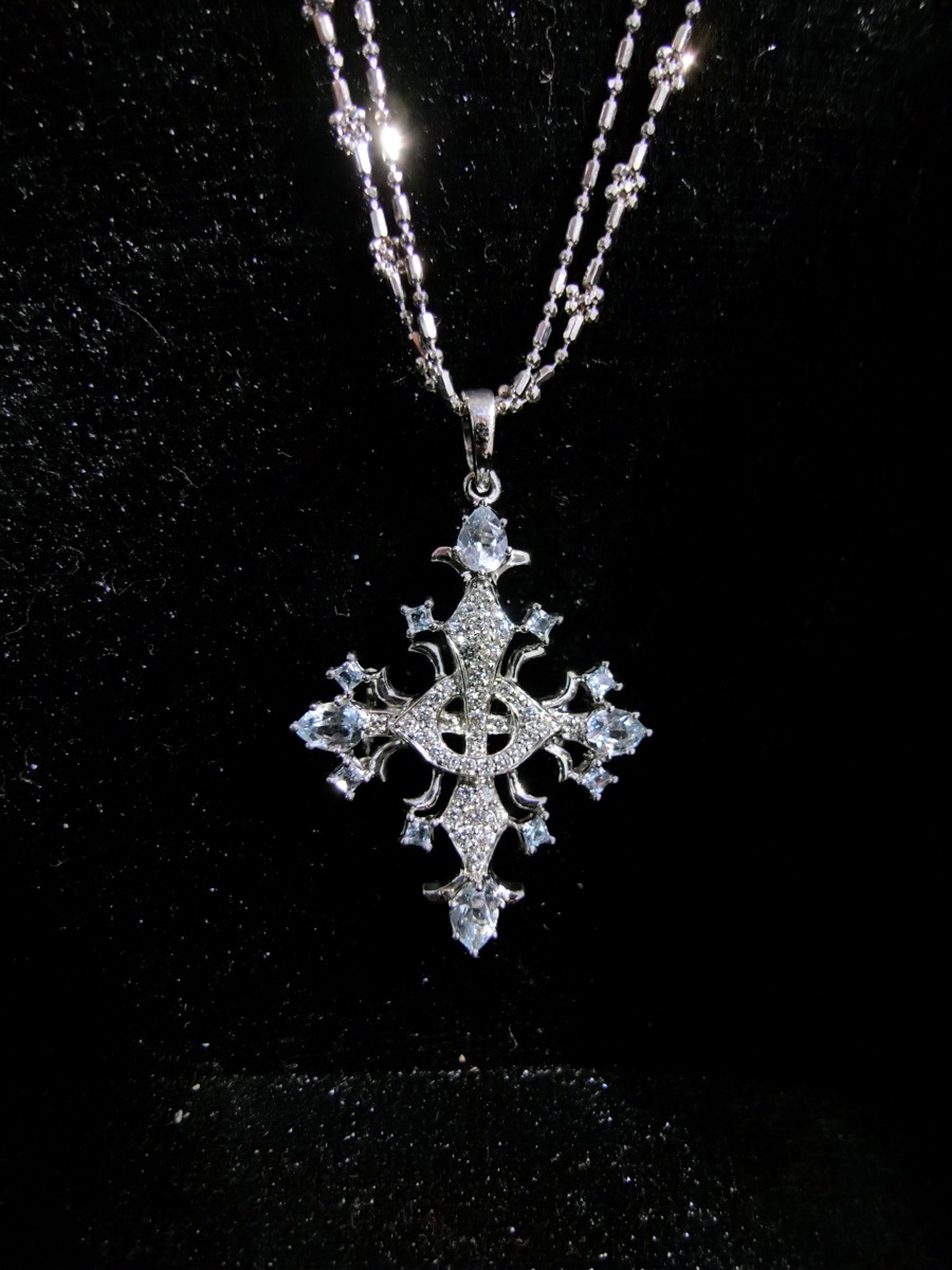 Aquamarine necklace & brooch