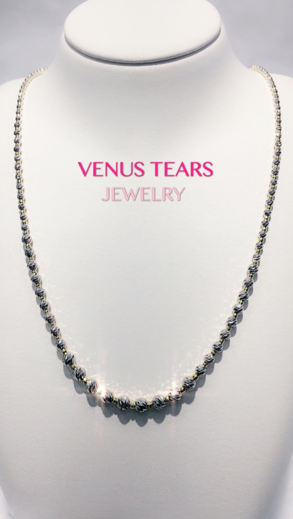 K18 DIAMOND CUTS LONG NECKLACE