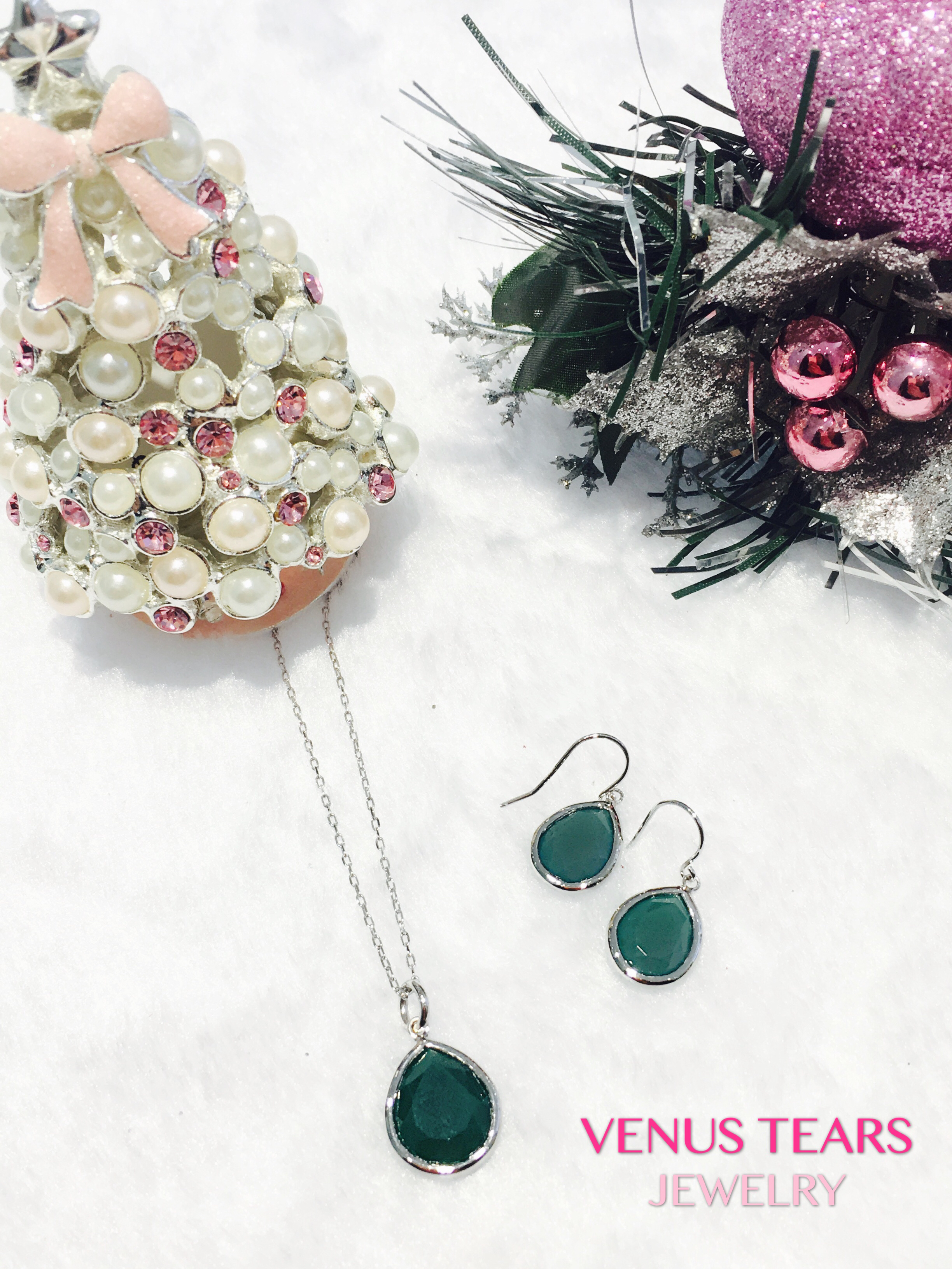 Lukina Green Agate Jewelry