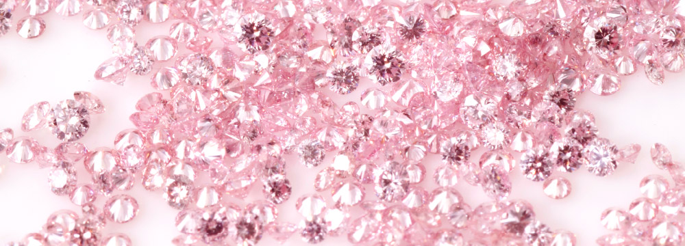 White diamond and pink on sale diamond