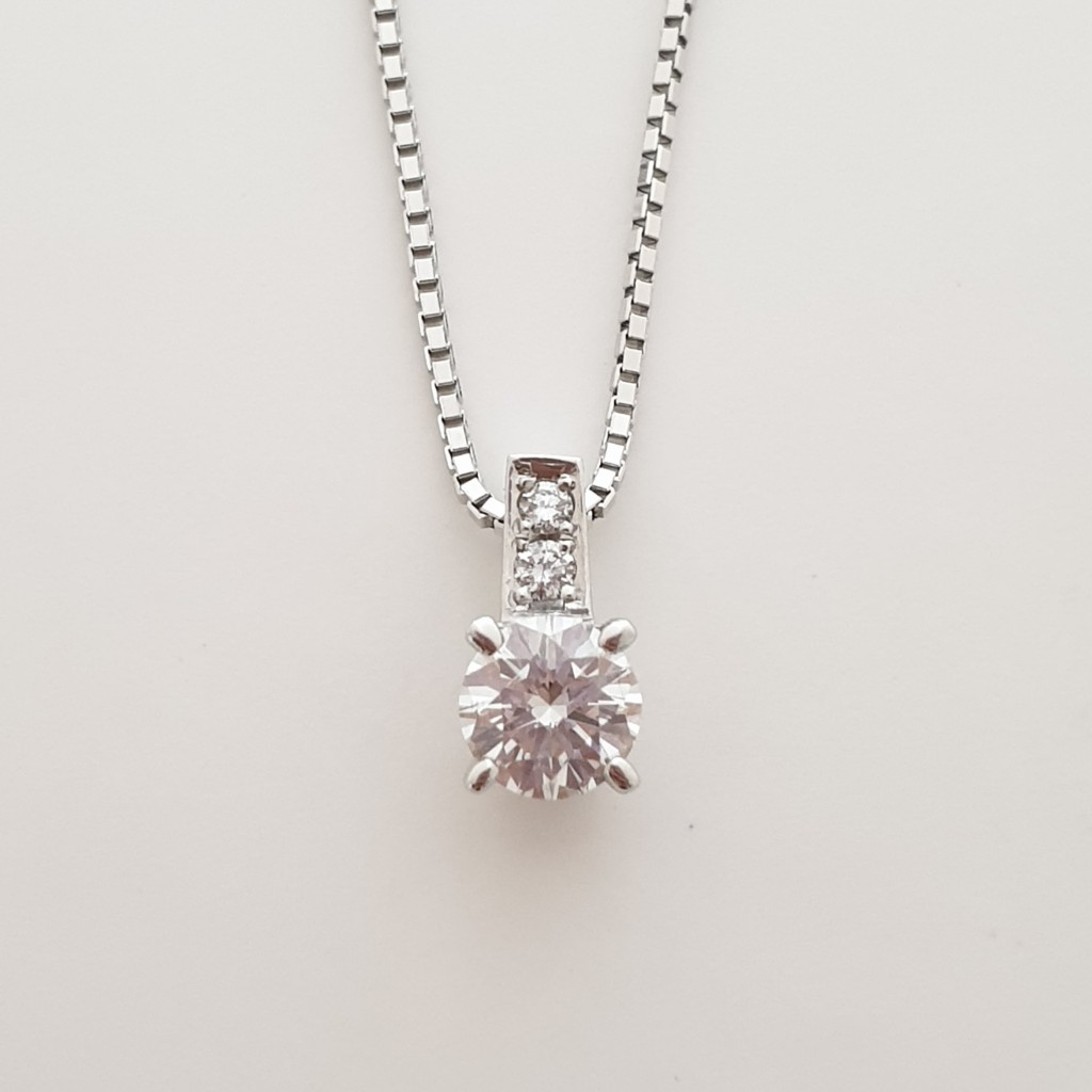 ⑦-2 K18WG DIAMOND 0.35ct E VS1 VG GIA 6152949242 NECKLACE $1999 $1399