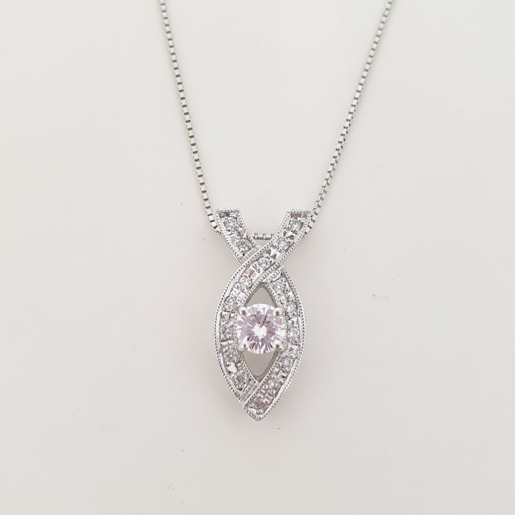 ⑩ K18WG Diamond 0.32ct D I1 G GIA 6152950915 Necklace $2499 $1499