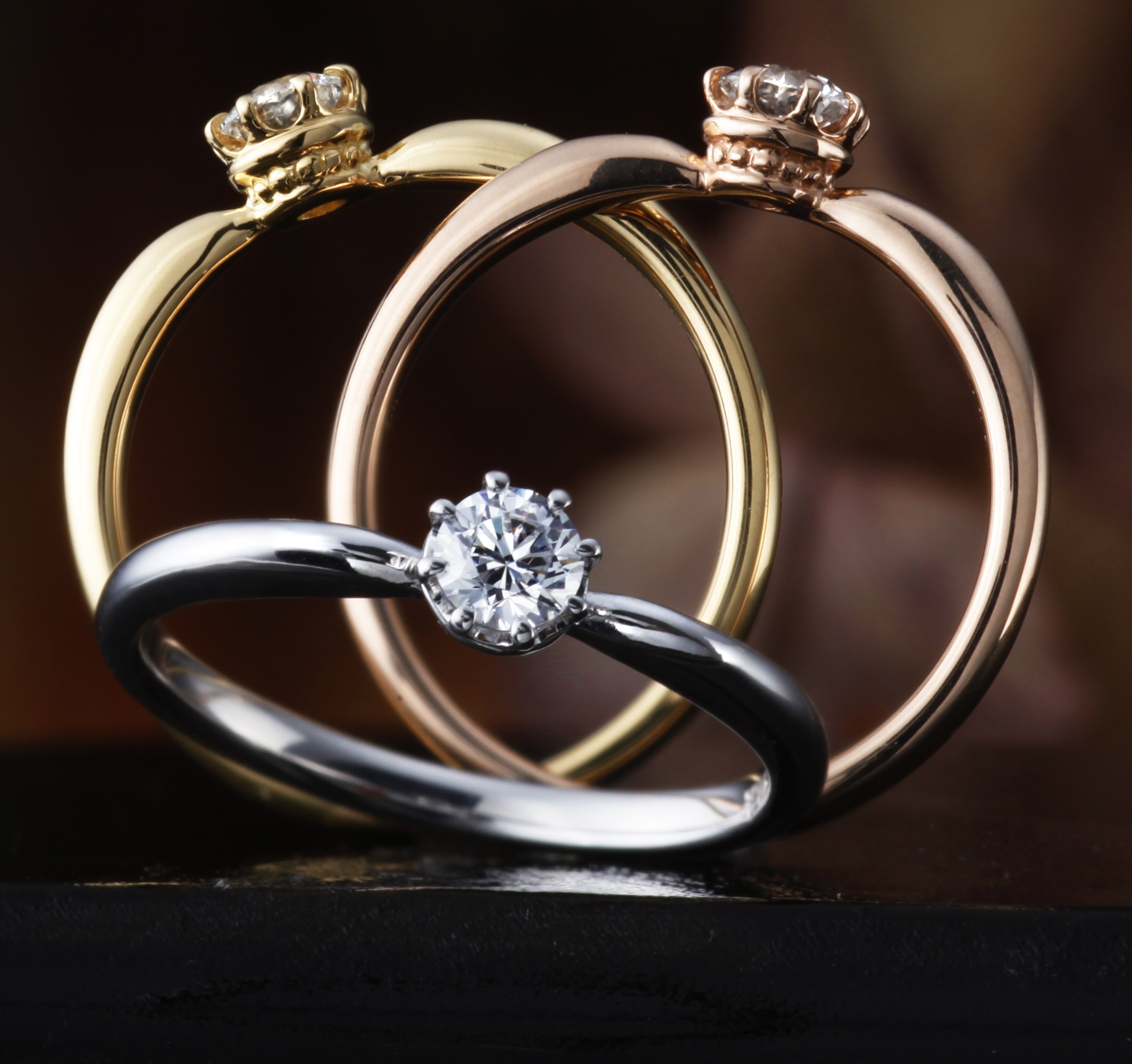 Wedding crown engagement on sale ring