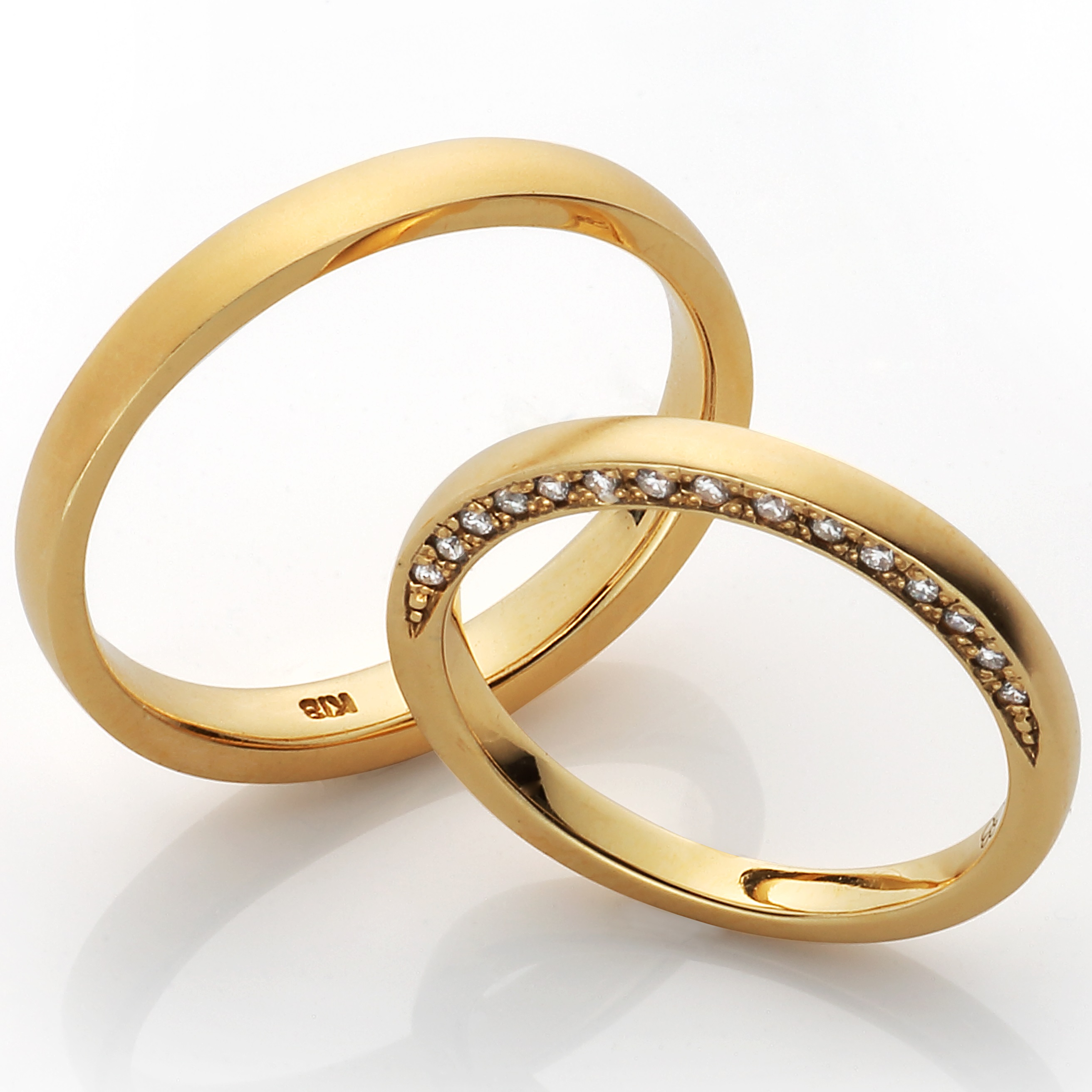 Yellow Gold Ring -VENUS TEARS -Wedding Bands/Engagement Ring