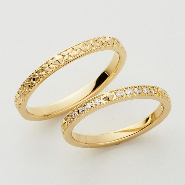 AEI rings collections, K18 white gold, K18 rose gold, K18 yellow gold, wedding bands, vintage